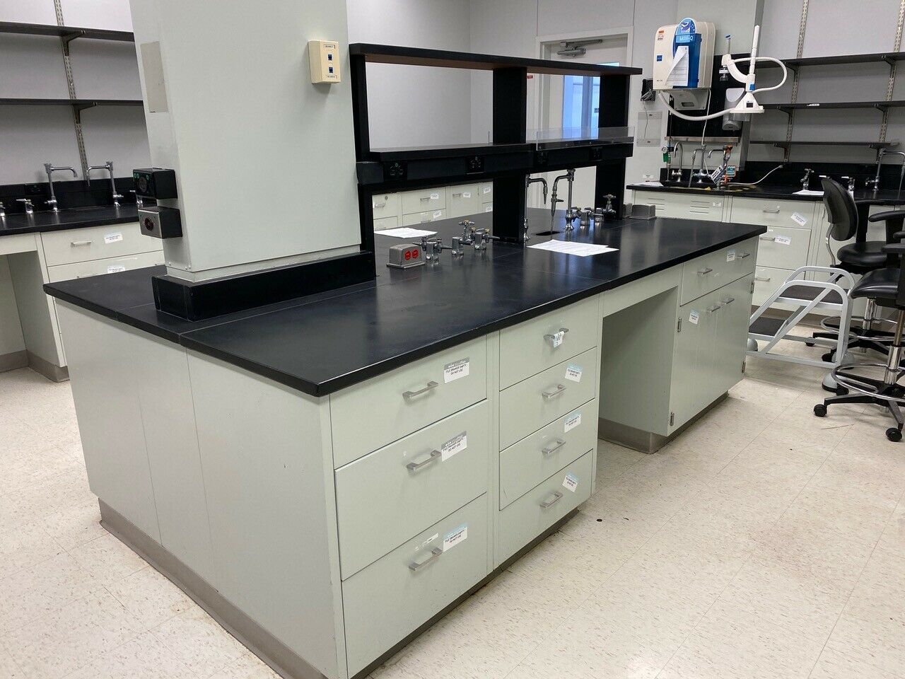 Gray Lab Casework Benches by Linear Foot, Island & Perimeter