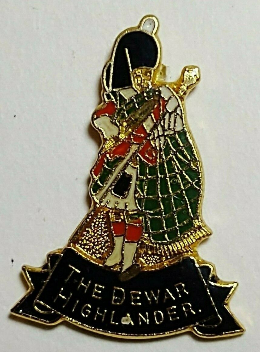 Vintage Dewar's Whisky The Dewar Highlander Lapel Pin Tie Tack Hat Pin