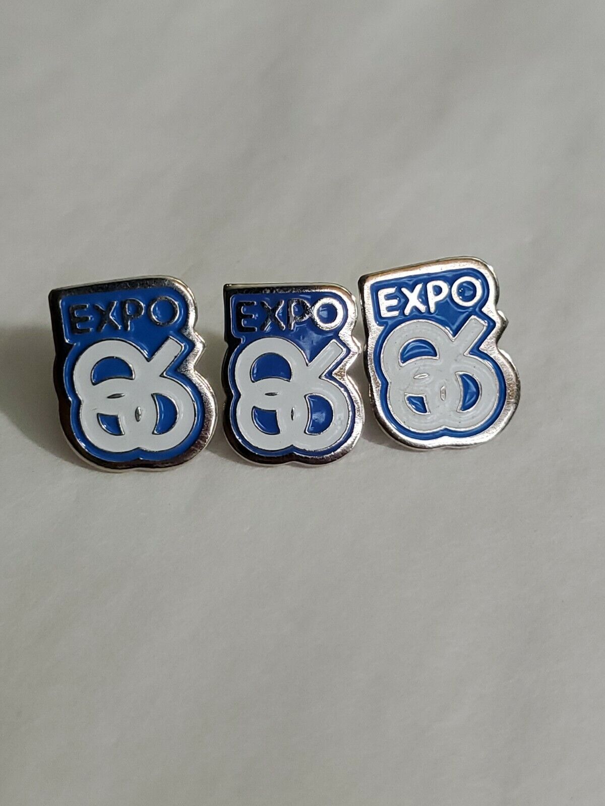 Expo 86 Pin Lot Of 3 Vancouver British Columbia Canada World's Fair Blue White