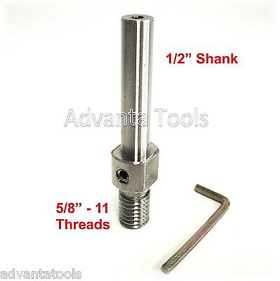 Dry Core Bit Adapter: Convert 5/8”-11 Arbor To 1/2” Shank For Electric Drill