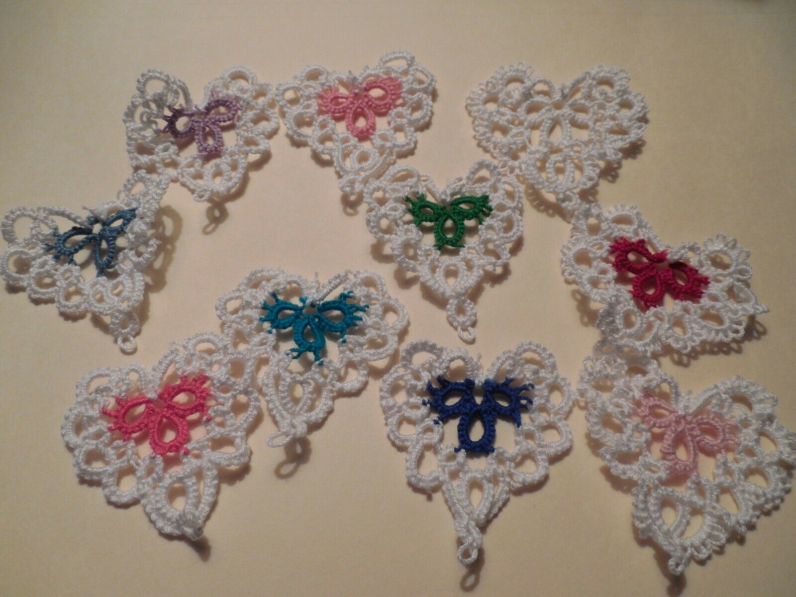 10 Tatted Hearts Valentine New Lacey Shuttle Tatting By Dove Country