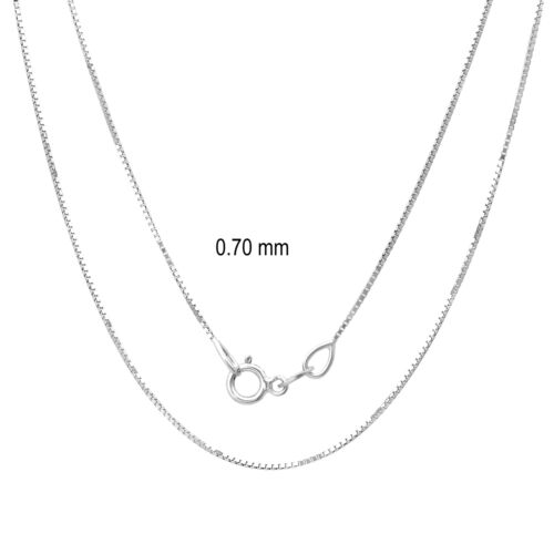 925 Sterling Silver BOX Chain Necklace All Sizes Stamped .925 Made In Italy