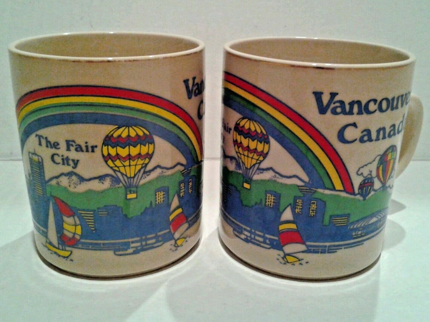 World Fair Vancouver Canada Mug Mugs Rainbow Fair City British Columbia '86 Expo