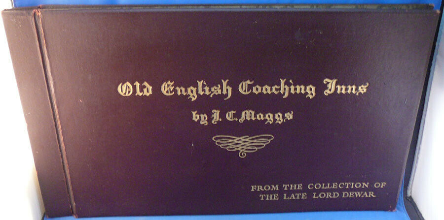 Antique Old English Coaching Inns Art Book of The Lord Dewar Whisky Collection