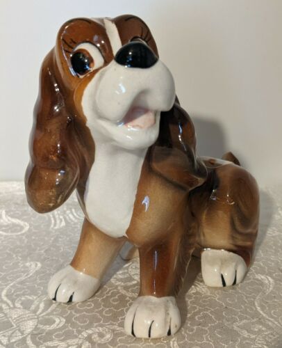 Adorable Vintage Cocker Spaniel - Lady & Tramp Cartoon Style Dog Ceramic Planter