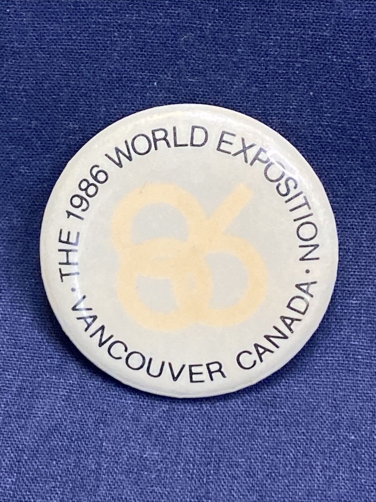 The 1986 World Exposition Vancouver Canada Button 1.25”