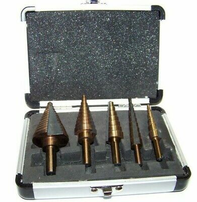 5 Pc Metric Hss With Cobalt Coated Step Drill Bit Tool Mm Sizes Drilling Tools