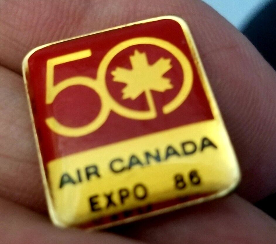 Vintage Expo 86 Vancouver Bc Air Canada Airlines 50th Metal Enamel Pin  Aviation