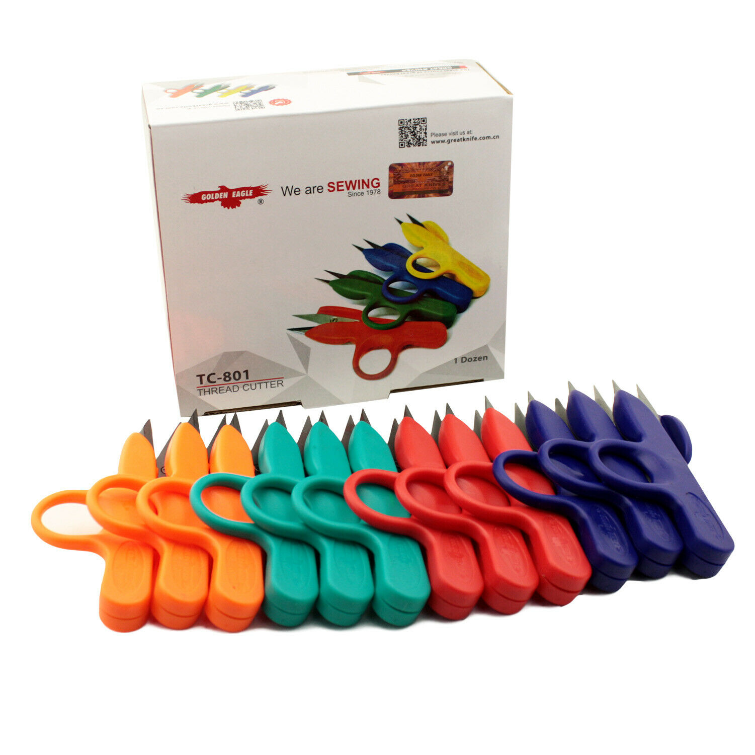 Golden Eagle TC-801 Thread Cutters for Sewing & Embroidery - 12/Pk.